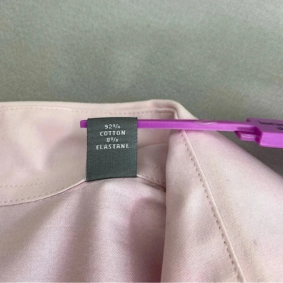 Michael Kors Men Size L Classic Long Sleeve Button Down Dress Shirt Pink Stretch - Picture 9 of 9